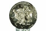 Polished Pyrite Sphere - Peru #264460-1